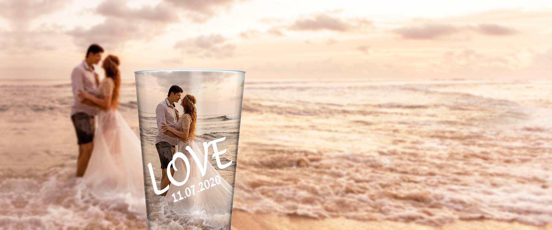 Gobelets de mariage durables par cupstorys.be