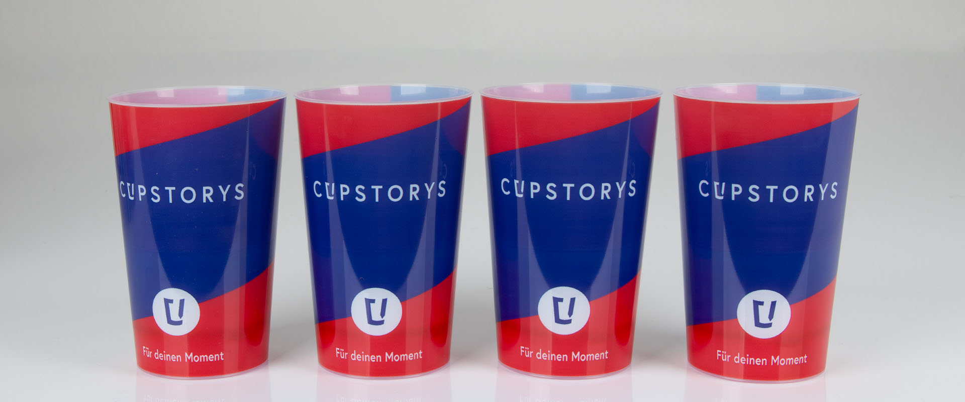 Gobelets réutilisables personnalisés avec logo chez cupstorys.be